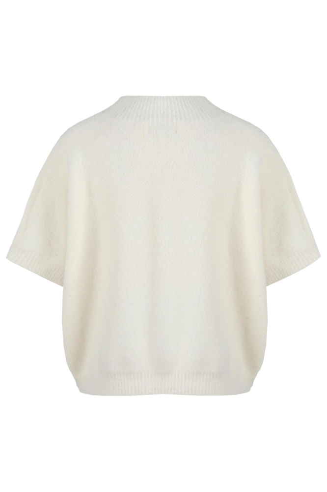 VIOLETTE KNIT GILET 25NOC07 016523 WOOL WHITE/LIGHT CAMEL